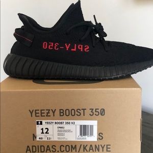Adidas Yeezy Boost 350 V2 Black/Red Shoes CP9652